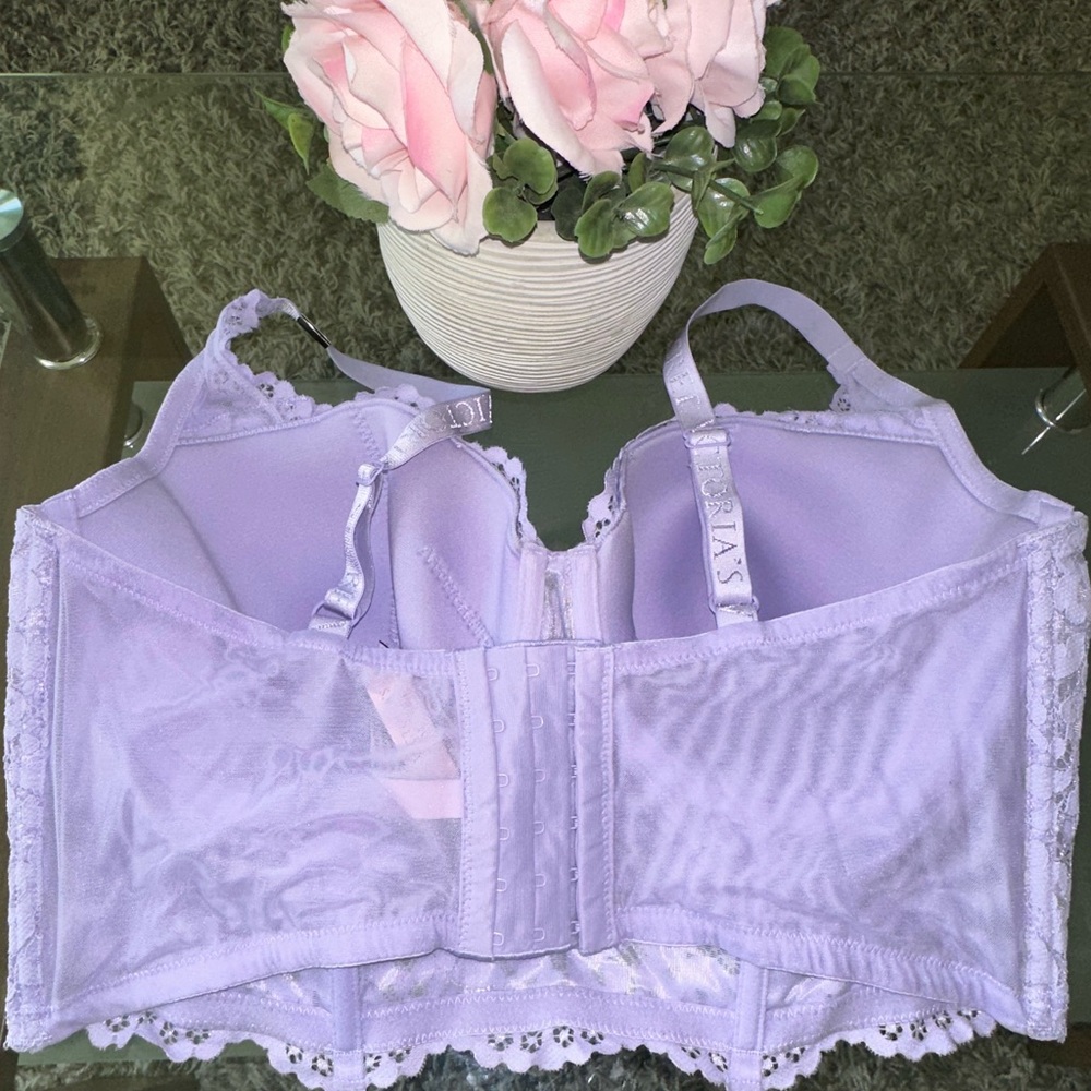 Victoria’s Secret lace trimmed longline bustier bra  38ddd✨ - Picture 2 of 4